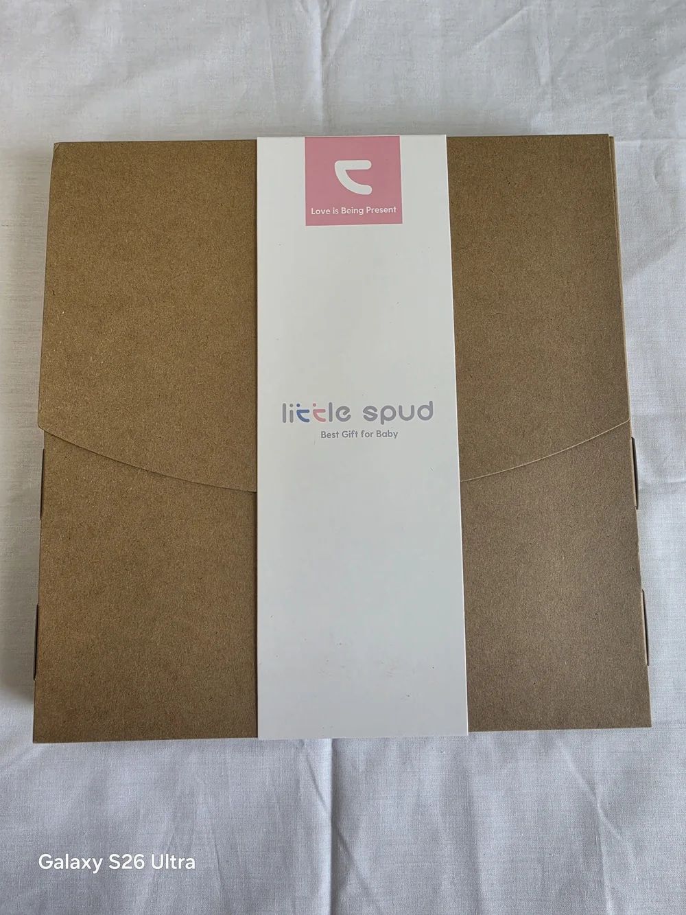 New Little Spud Pink Luxury Baby Gift Box - Premium Muslin Swaddle Blanket NIB